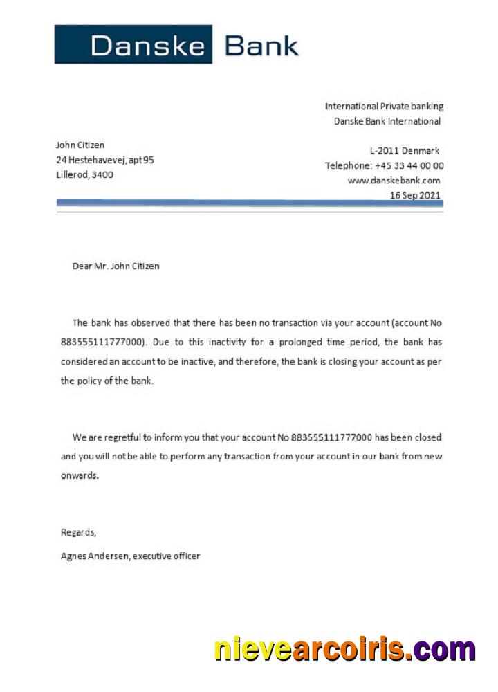 Denmark Danskebank closure reference